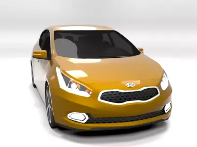 KIA CEED LOWPOLY Low-poly 3D model