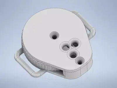 indexed pellet box for 59 pellets 3D print model