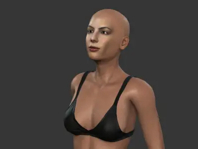 Game character Woman Low-poly 3D model buy