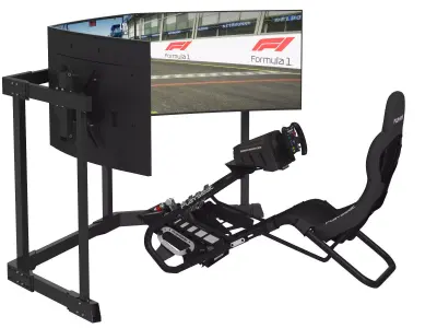 Playseat Trophy - Sim Racing Seat with 3 Monitors 3D model