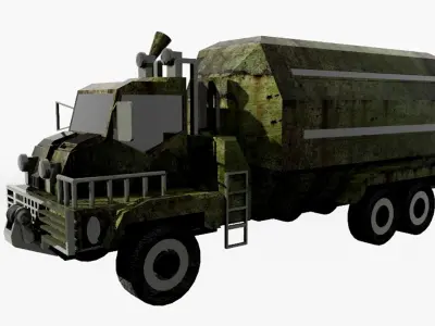 sci-fi military truck  3D model