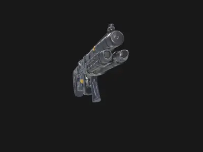 Cyber Plasma Rifle Decorative Sci-Fi Model Low-poly 3D model