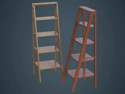 Step Ladder 1A Low-poly 3D model