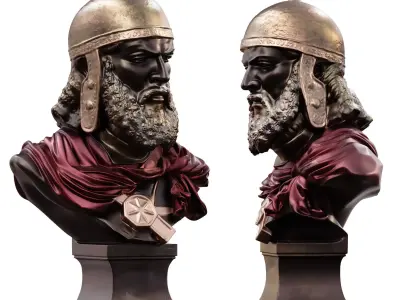 Babak Khorramdin 3D model Azerbaijani Turkic 756 printable STL 3D model