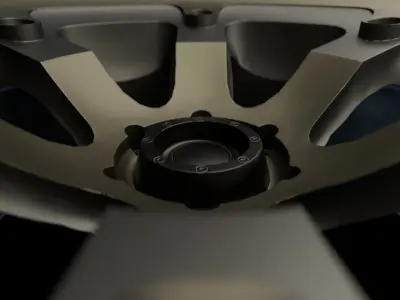 Awesome Rim and Tire 05 Low-poly 3D model