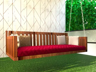 Porch Swing Scene  3D model