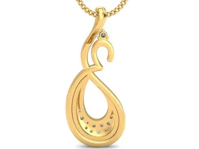 Solitaire Women Pendant 3dm STL OBJ FBX Renders Details 3D print model 80