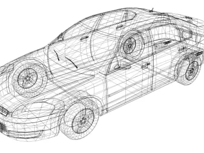 Chevrolet Impala 2009 Low-poly 3D model