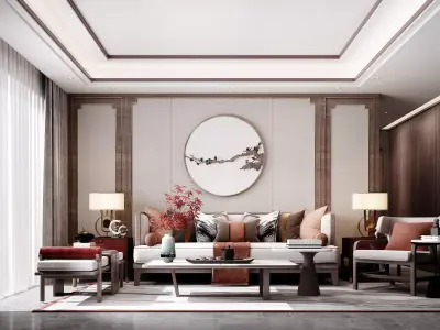 room Chinese living New style 3D model