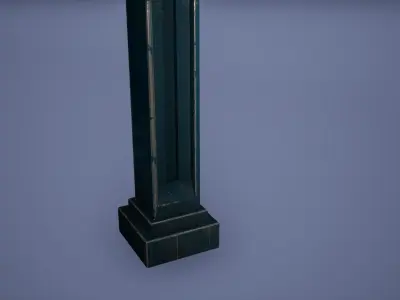 Metro Column Low Poly Game Ready  Low-poly 3D model