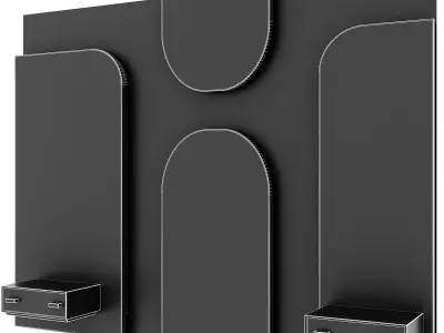 Headboard wall panel 001 3D model