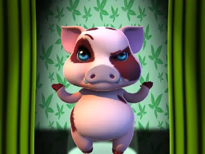 Thicker Pig 3D model