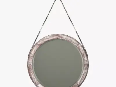 Uttermost loughlin lightly stained wood mirror 3D model