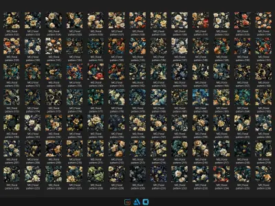 650 Floral pattern collection-Vol21-8K Res 3D model