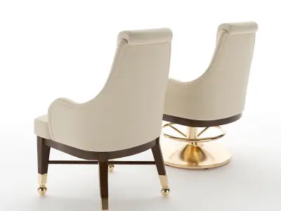 Casino chair Low-poly 3D model