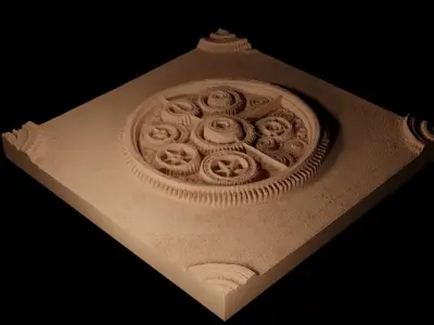 Gear and Cogs CNC 3d Print High Relief Sand Casting 3D print model