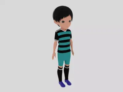 Soccer - Football  Player Low-poly 3D model order