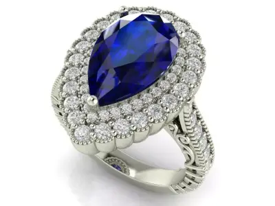 LUXURY DIAMOND RING 3D print model