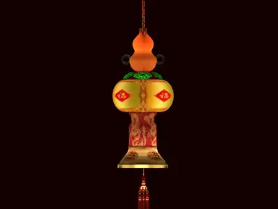 Chinese Palace Lantern 3D model 13