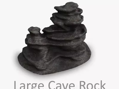 Large Cave Rock Free low-poly 3D model