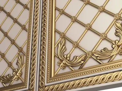 Backgammon Set 03 White Low-poly 3D model