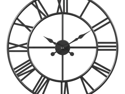 WALL CLOCK BLACK 3D model purchase
