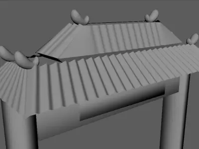 Chinese Arch Free low-poly 3D model