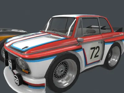 Rallyscool car  Low-poly 3D model