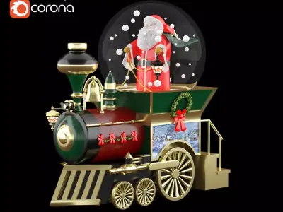 Santa Claus Train 3D model