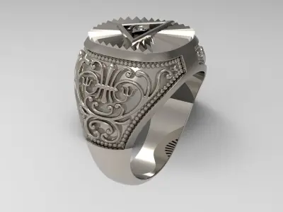 Man gold ring  N - 224 3D print model