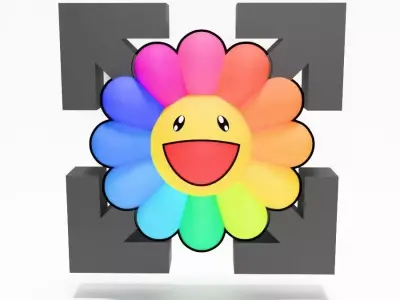 Off White Takashi Murakami Flower toy 3D print model