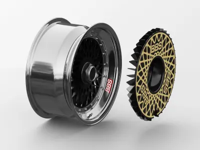 BBS E57 Turbofan Rim 3D Model 3D model