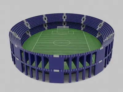  Football Stadium  Low-poly 3D model