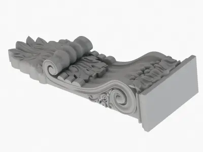 Scroll Corbel 20 3D model