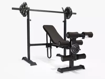 Lifting Bench Game Ready Low-poly 3D model