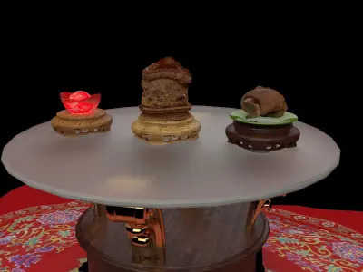 Chinese meat shaped stone  3D model