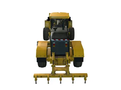 Motor Grader Low-poly 3D model