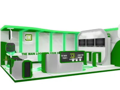 Booth Exhibition Stand a587b 3D model