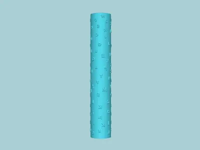 Texture Roll 29 - Alphabet Positive - Fondant Decoration Maker 3D print model