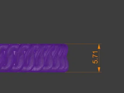 Size 8 Gold Link Ring Jewelry Silver Platinum Luxury 3D print model