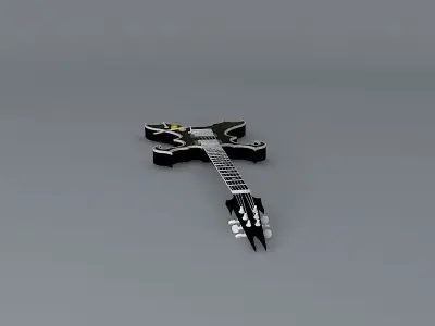 The black widow guitar Free 3D model