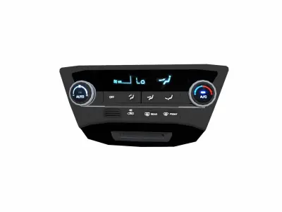 Car Front AC Control Panel Low-poly 3D model