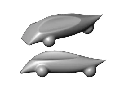 Miniature vehicle automotive speed sculpture N002 3D print model