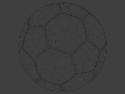 Soccer Football Low-poly Free low-poly 3D model