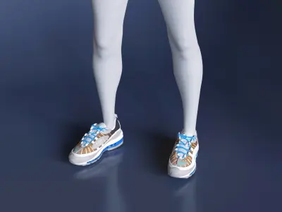 Sneaker Air Max 98 On-Air NYC Low-poly 3D model