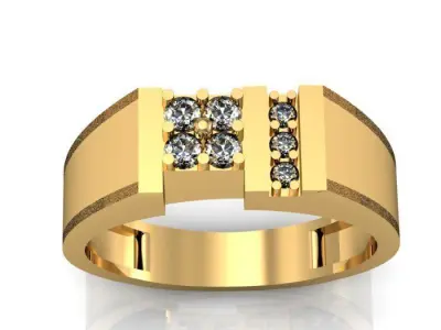 men daimond ring 3D print model