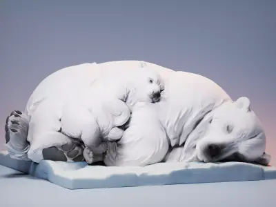 Polar bear  3D print model