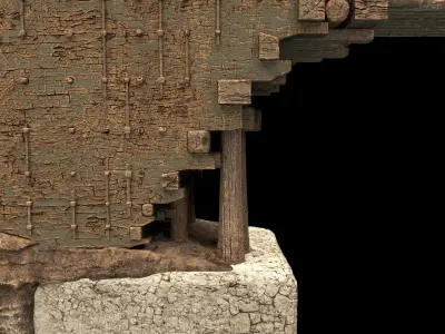 Wooden Bridge 3D Model 3D model