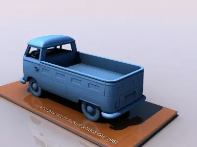 VOLKSWAGEN T1 SINGLE CABINE 1962 3D print model