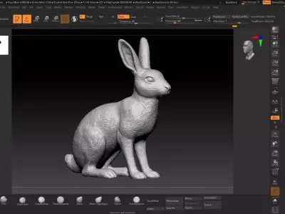 Hare Figurine 3D print model